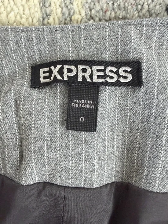 Express Gray Pinstripe Pencil Skirt - Picture 3 of 3